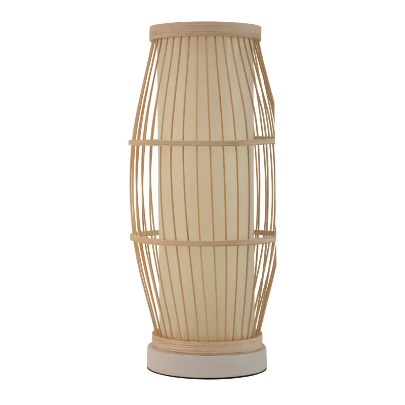 Lampe à poser Woody Passion max20W E27 Beige 230V bambou/plastique
