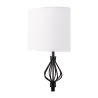 Lampadaire Grand Beauty max20W E27 Blanc/noir 230V Tissu/métal