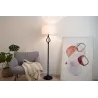 Lampadaire Grand Beauty max20W E27 Blanc/noir 230V Tissu/métal