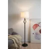 Lampadaire Grand Beauty max20W E27 Blanc/noir 230V Tissu/métal