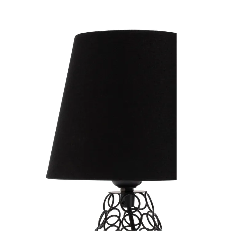 Lampe à poser Black Brilliance max20W E27 Noir 230V Tissu/Métal