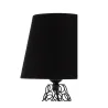 Lampe à poser Black Brilliance max20W E27 Noir 230V Tissu/Métal