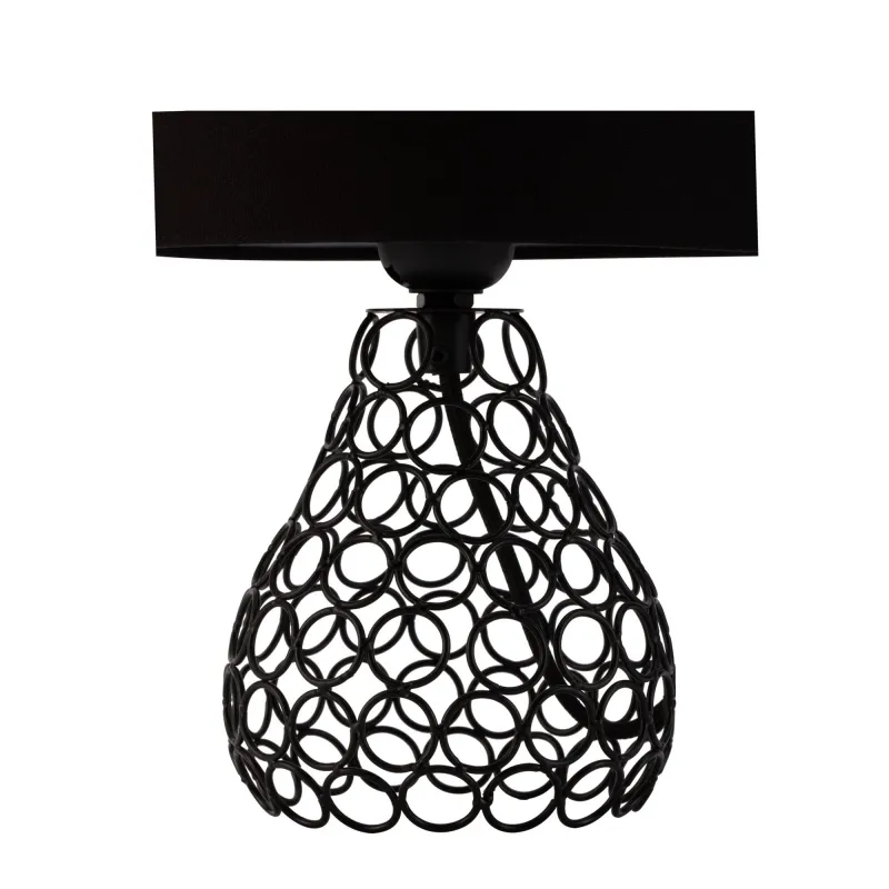 Lampe à poser Black Brilliance max20W E27 Noir 230V Tissu/Métal