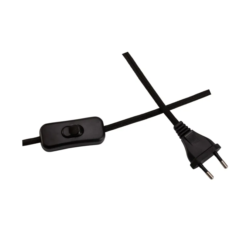 Lampe à poser Black Brilliance max20W E27 Noir 230V Tissu/Métal