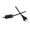 Lampe à poser Black Brilliance max20W E27 Noir 230V Tissu/Métal