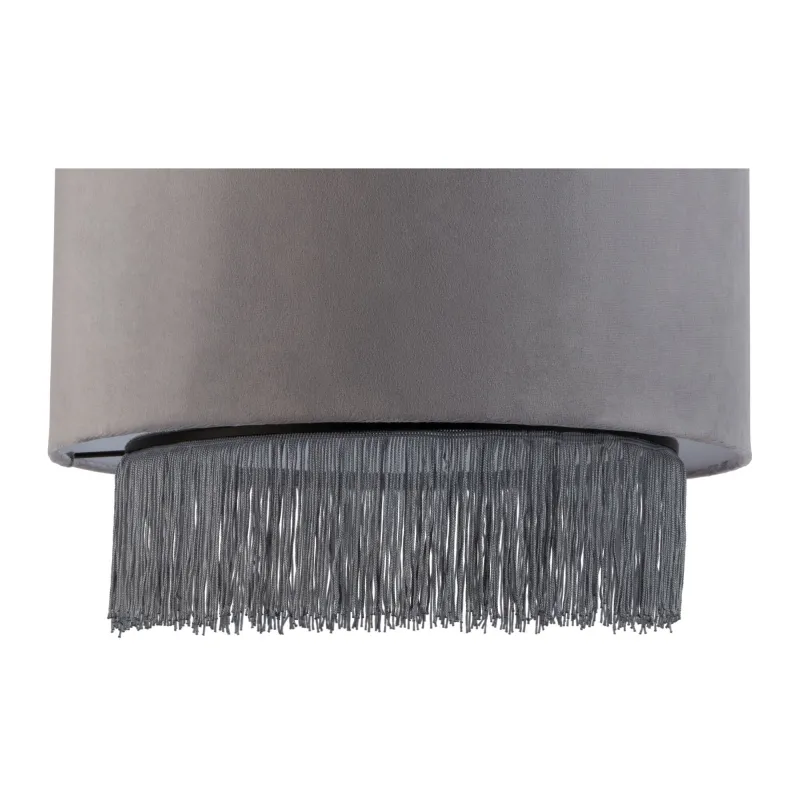 Suspension Noble Reverie max20W E27 Gris/Noir 230V Velours/Métal