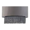 Suspension Noble Reverie max20W E27 Gris/Noir 230V Velours/Métal