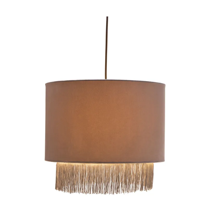 Suspension Noble Reverie max20W E27 Gris/Noir 230V Velours/Métal