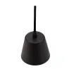 Suspension Noble Reverie max20W E27 Gris/Noir 230V Velours/Métal