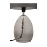 Lampe à poser Tempting Gleam max20W E14 Gris/Verre fumé 230V tissu/verre