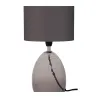 Lampe à poser Tempting Gleam max20W E14 Gris/Verre fumé 230V tissu/verre