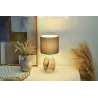 Lampe à poser Tempting Gleam max20W E14 Gris/Verre fumé 230V tissu/verre