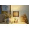 Lampe à poser Tempting Gleam max20W E14 Gris/Verre fumé 230V tissu/verre