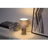 Lampe à poser Classy Velvet max20W E14 Gris/Verre fumé 230V velours/verre