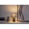 Lampe à poser Classy Velvet max20W E14 Gris/Verre fumé 230V velours/verre