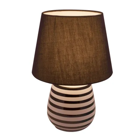 Lampe à poser Dressy Sparkle max20W E14 Noir/Blanc 230 V Tissu/Keramik