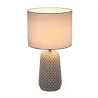 Lampe à poser Pretty Purity max20W E14 Blanc/Gris 230V tissu/béton
