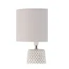 Lampe à poser Pretty Purity max20W E14 Blanc/Gris 230V tissu/béton
