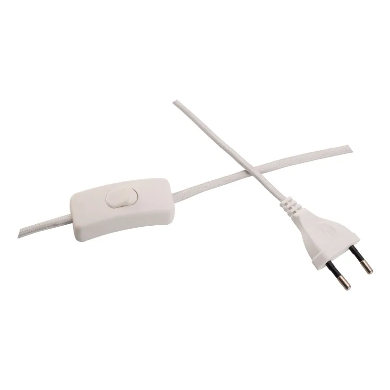 Lampe à poser Pretty Purity max20W E14 Blanc/Gris 230V tissu/béton