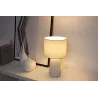 Lampe à poser Pretty Purity max20W E14 Blanc/Gris 230V tissu/béton
