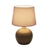 Lampe à poser Tender Love max20W E27 Blanc/Gris 230V tissu/céramique