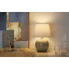 Lampe à poser Tender Love max20W E27 Blanc/Gris 230V tissu/céramique