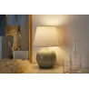 Lampe à poser Tender Love max20W E27 Blanc/Gris 230V tissu/céramique