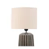 Lampe à poser Classy Delight max20W E27 Beige/Gris 230V tissu/céramique