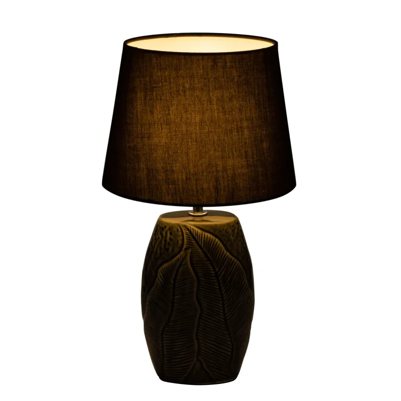 Lampe à poser Midnight Dream max20W E27 Noir/Gris 230 V Tissu/Keramik