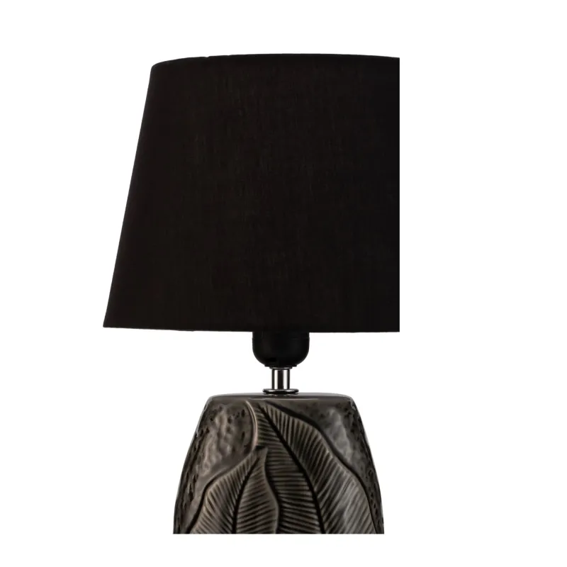 Lampe à poser Midnight Dream max20W E27 Noir/Gris 230 V Tissu/Keramik