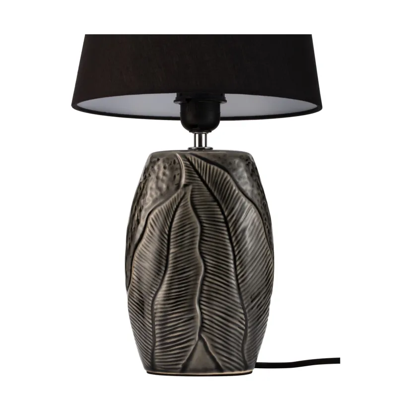 Lampe à poser Midnight Dream max20W E27 Noir/Gris 230 V Tissu/Keramik