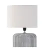 Lampe à poser Pure Shine max20W E14 Gris/Blanc 230V tissu/céramique