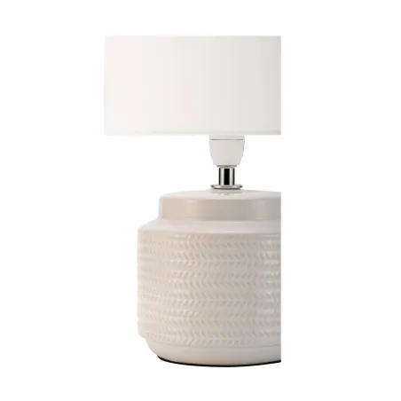 Lampe à poser Bright Soul max20W E14 Crème/Beige 230V Tissu/céramique