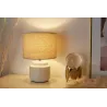 Lampe à poser Bright Soul max20W E14 Crème/Beige 230V Tissu/céramique