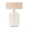 Lampe à poser Charming Bloom max20W E14 Beige 230V tissu/céramique