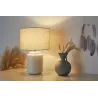 Lampe à poser Charming Bloom max20W E14 Beige 230V tissu/céramique