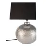 Lampe à poser Touch of silver max20W E14 Noir/Argent 230V tissu/céramique