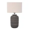 Lampe à poser Gleaming Beauty max20W E27 Beige/Gris 230V tissu/céramique