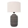 Lampe à poser Gleaming Beauty max20W E27 Beige/Gris 230V tissu/céramique