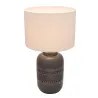 Lampe à poser Gleaming Beauty max20W E27 Beige/Gris 230V tissu/céramique