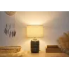 Lampe à poser Gleaming Beauty max20W E27 Beige/Gris 230V tissu/céramique