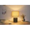 Lampe à poser Shiny Dreamer max20W E14 Beige/Gris 230V tissu/céramique