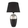 Lampe à poser Midnight Beauty max20W E27 Noir/Argent 230V tissu/céramique