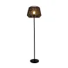 Lampadaire Timber Pearl max20W E27 Noir 230V papier tressé/métal