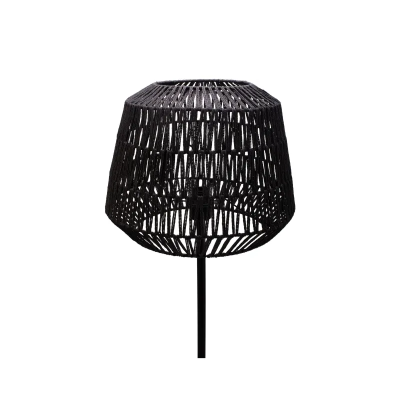 Lampadaire Timber Pearl max20W E27 Noir 230V papier tressé/métal