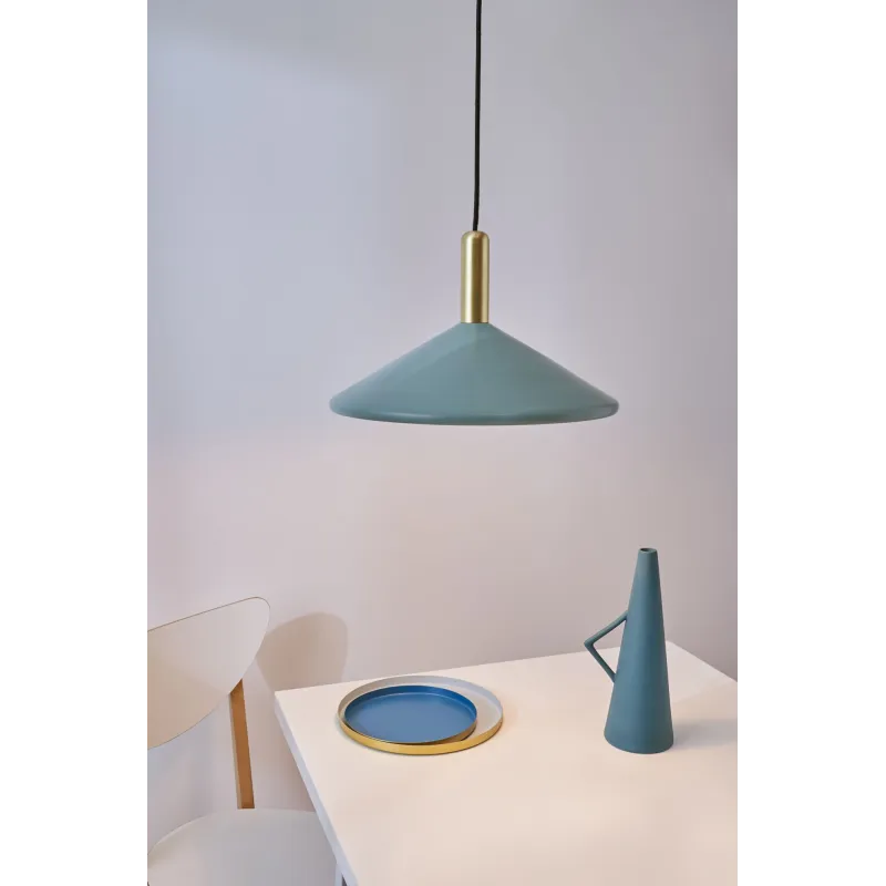 Suspension Fancy Delight max20W G9 Vert satiné/Doré 230V Métal