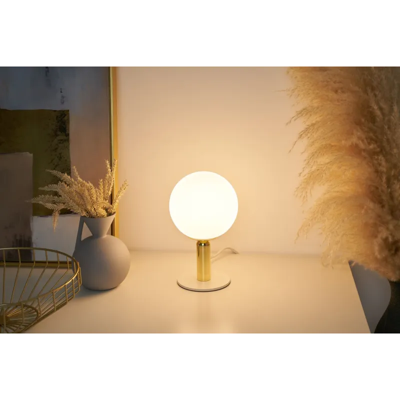 Lampe à poser Splendid Pearl max20W G9 Blanc/Doré 230V Verre/Métal