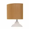 Lampe à poser Timber Glow max20W E27 Beige/Blanc 230V Bambou/céramique