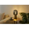 Lampe à poser Mystical Gleam max20W E27 Verre fumé/Bois 230V Verre/Bois