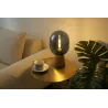 Lampe à poser Mystical Gleam max20W E27 Verre fumé/Bois 230V Verre/Bois